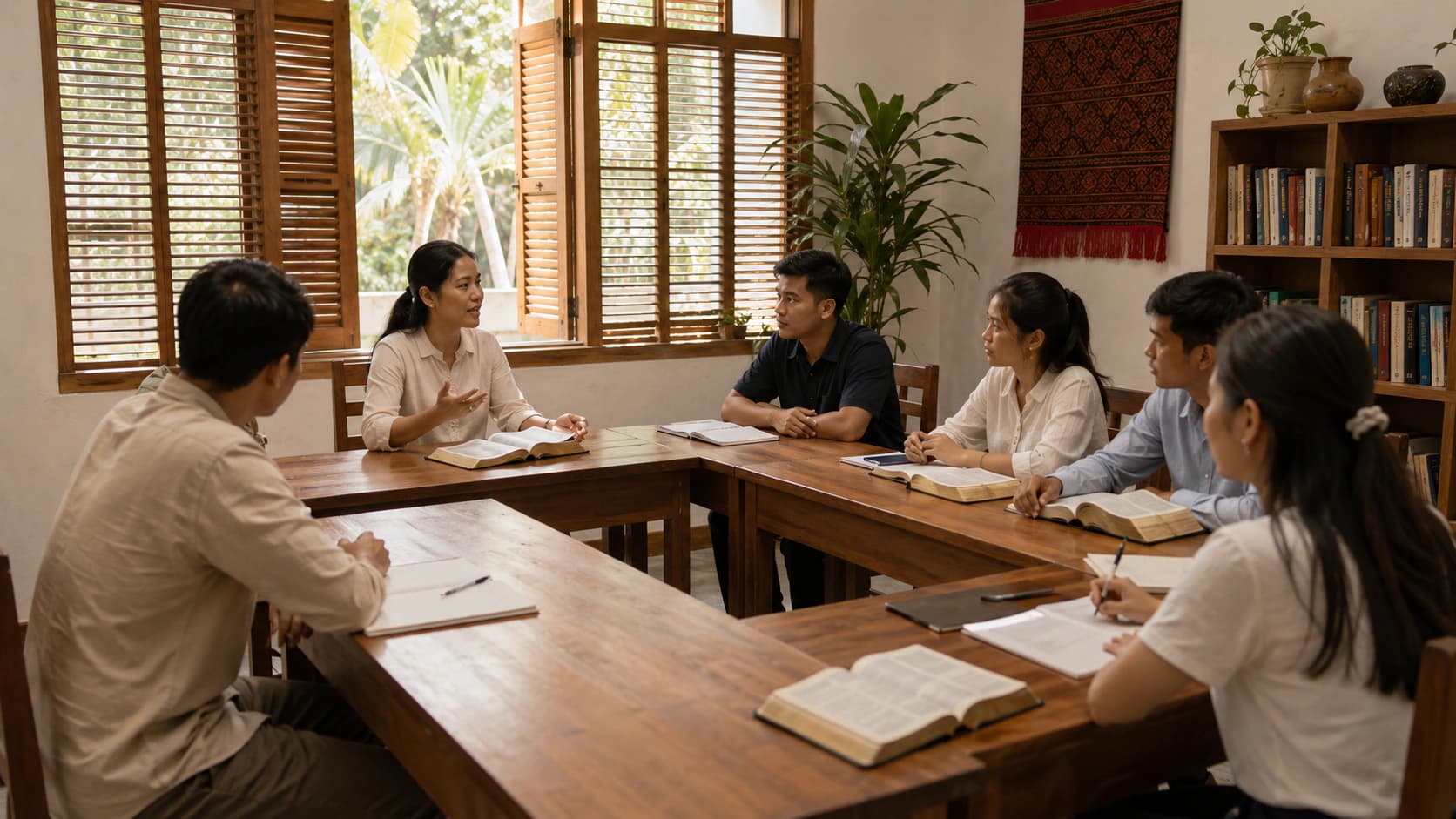 A class inside the Gabriel Bible Center